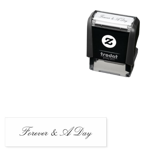 Tampon Auto-encreur Quote de Mariage pour toujours et un jour (En situation)
