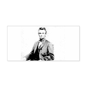 Tampon Auto-encreur RARE Président Abraham Lincoln STEREOVIEW VINTAGE