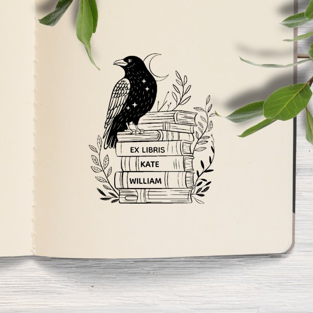 Tampon Auto-encreur Raven Ex libris (Créateur téléchargé)