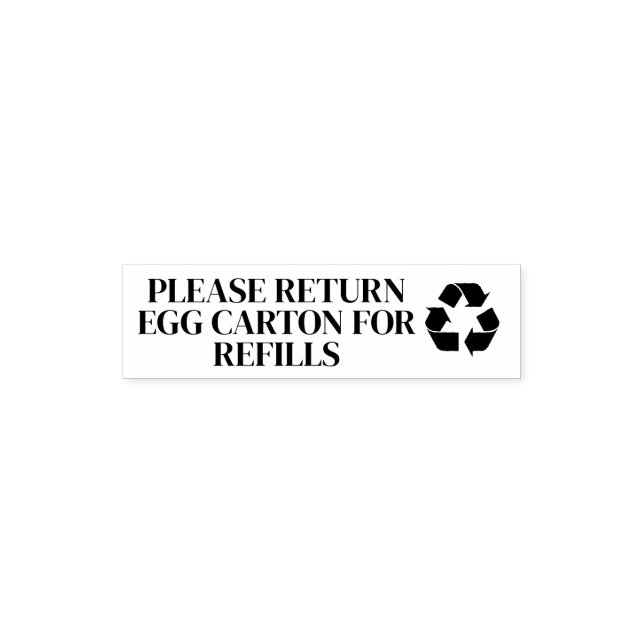 Tampon Auto-encreur  Recycle symbol Please return carton egg  (Design)