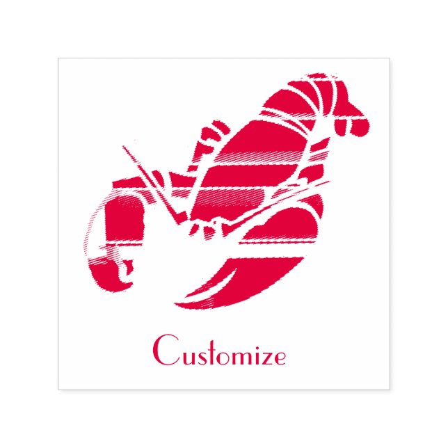 Tampon Auto-encreur Red Maine Lobster Thunder_Cove (Design)