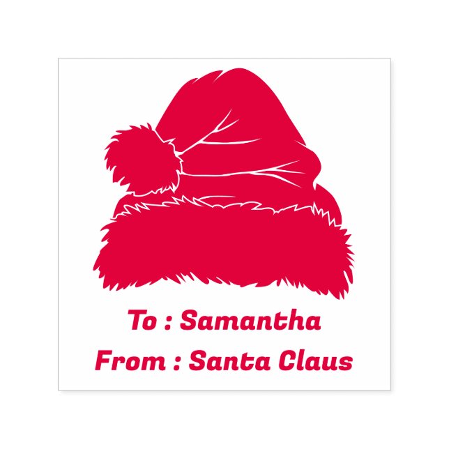 Tampon Auto-encreur Red To From Santa Claus Xmas (Design)