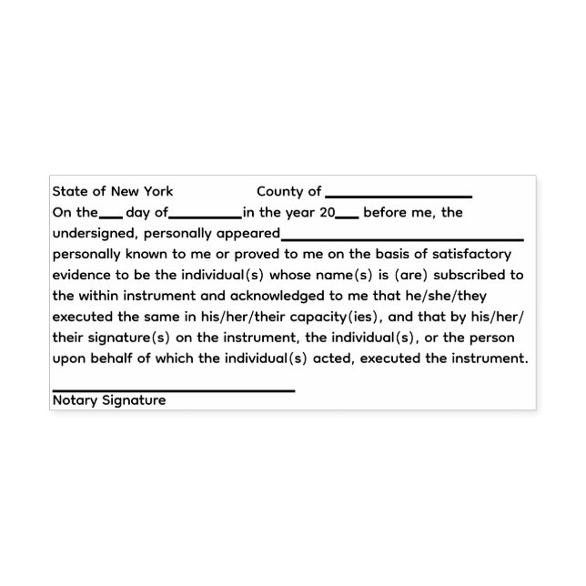Tampon Auto-encreur Remerciements du notaire de New York (Design)