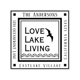 Tampon Auto-encreur Resort Beach Cottage Lake House Adresse