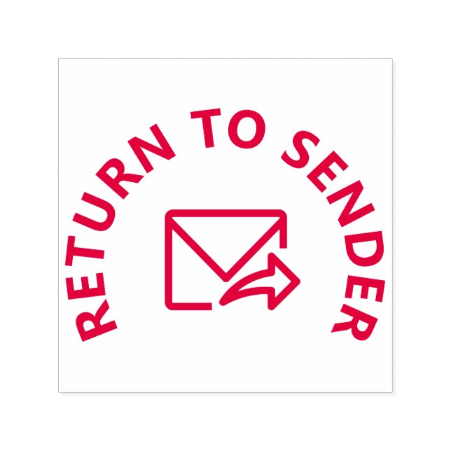 Tampon Auto-encreur "RETOUR À L'ENVOI" & Icône Enveloppe-et-flèche (Design)