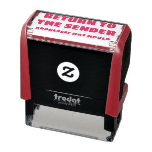 TAMPON AUTO-ENCREUR  "RETOUR À L'EXPÉDITEUR" "L'ADRESSE A DÉMÉNAGÉ"