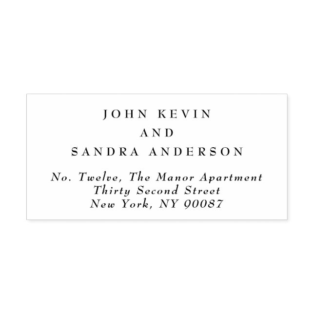 Tampon Auto-encreur Retour Mariage simple classique (Design)