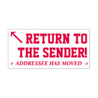 "Retournez à l'expéditeur !" Timbre en caoutchouc