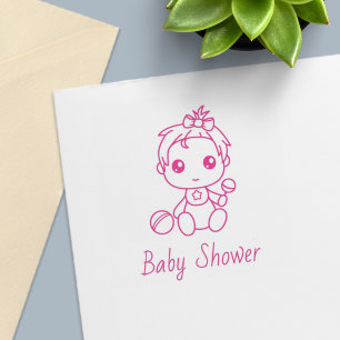 Tampon Auto-encreur Révélation du sexe de bébé pour une baby shower de