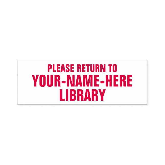 Tampon Auto-encreur Revenir à avec n'importe quel nom de bibliothèque (Design)