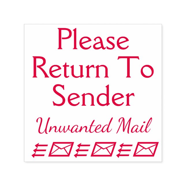 Tampon Auto-encreur "Revenir À L'Expéditeur" "Courrier indésirable" (Design)