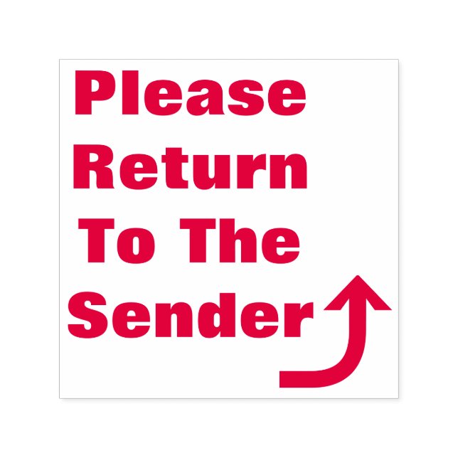 Tampon Auto-encreur "Revenir À L'Expéditeur" & Flèche De Cartes (Design)