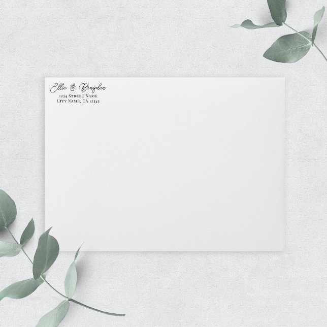 Tampon Auto-encreur Romantique Script Mariage retour adresse auto-encr (Créateur téléchargé)