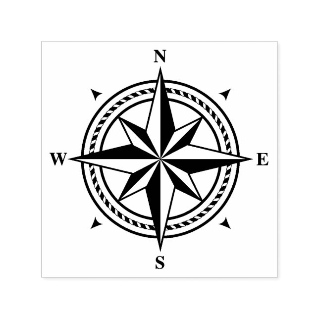 Tampon Auto-encreur Rose Compass (Design)