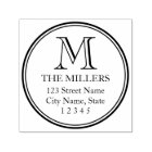 Round Border Family Nom Monogram Address