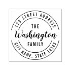 Round Modern Brush Nom Adresse de retour