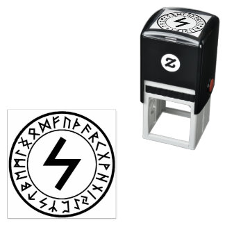 Tampon Auto-encreur Rune Circle [16. Sowilo] Timbre auto-alimenté