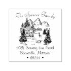 Rustic Cabine Mountain Sketch Adresse de retour