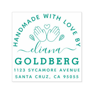 Tampon Auto-encreur Rustique Cute fait main avec amour Arts & Artistes