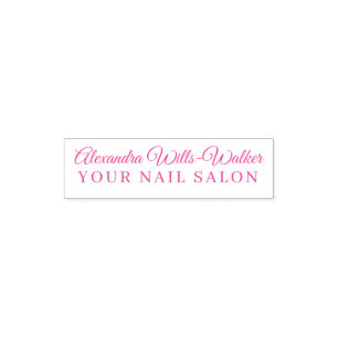 Tampon Auto-encreur Salon Nail Personnel D'Affaires