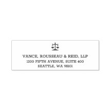 Scales of Justice Law Firm Attorney Return Address