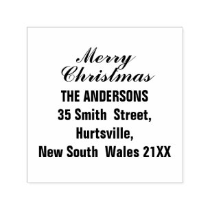 Tampon Auto-encreur Script moderne Joyeux Noël