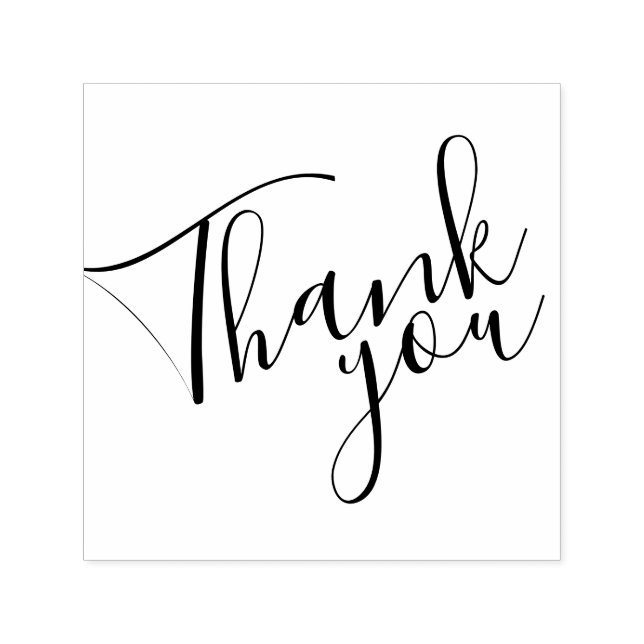 Tampon Auto-encreur Script moderne "Merci" (Design)