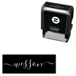 Tampon Auto-encreur Script personnalisé calligraphie nom de signature 