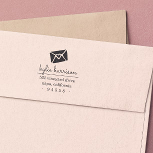 Tampon Auto-encreur Sealed With a Kiss Return Address Stamp