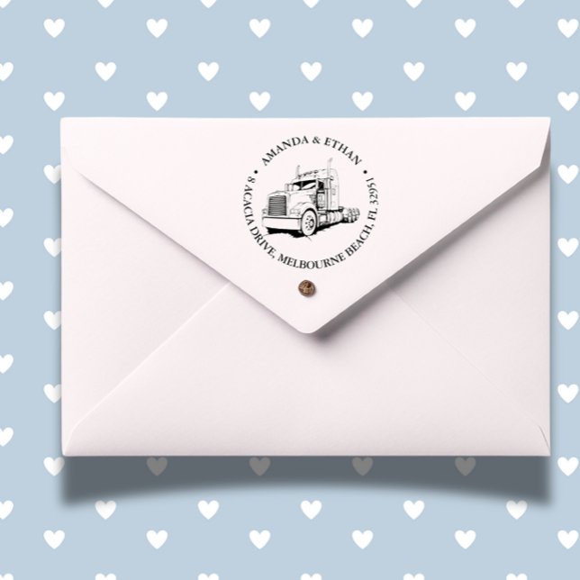 Tampon Auto-encreur Semi Truck kenworth ( Make every impression unique and professional—order yours today!)