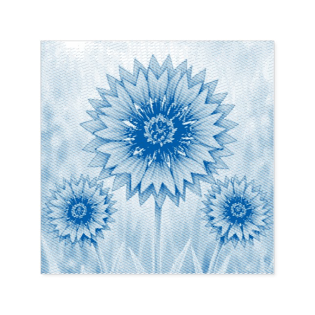 Tampon Auto-encreur Série Radiant Petal – Bleuet (Design)