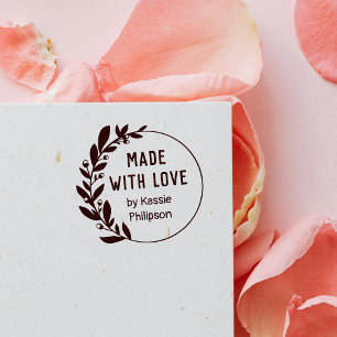 Tampon Auto-encreur Serre Berry Verdure Fabriquée Avec Amour