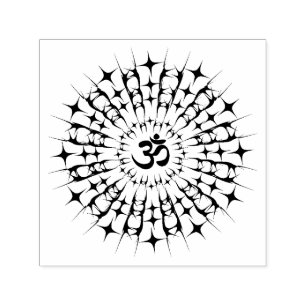 Tampon Auto-encreur Shri Yantra ou Sri Chakra - énergie rougeoyante