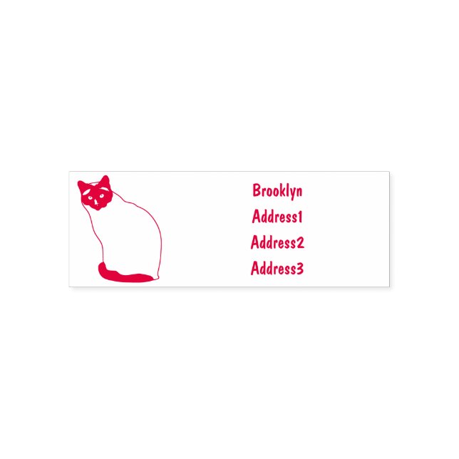 Tampon Auto-encreur Siamese cat cartoon (Design)