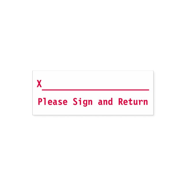 Tampon Auto-encreur "Signer et retourner" + Ligne de signature (Design)