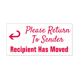 Tampon Auto-encreur "S'Il Vous Plaît Retourner À L'Expéditeur", "Desti