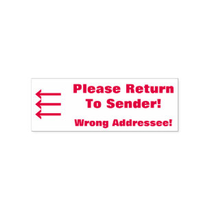 Tampon Auto-encreur "S'Il Vous Plaît Retourner À L'Expéditeur !", "Mau