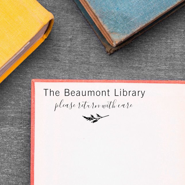 Tampon Auto-encreur S'Il Vous Plaît Retourner Avec Soin Script Bibliot (Créateur téléchargé)