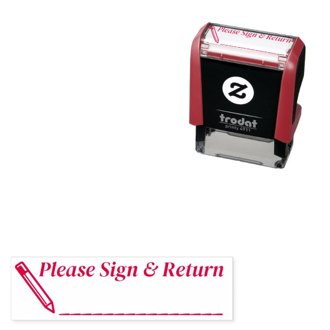 Tampon Auto-encreur S'il vous plaît signer et retourner le document du (En situation)