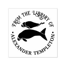 Silhouette de lamantin Bibliothèque ronde Nom du l