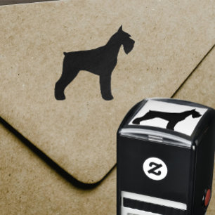 Tampon Auto-encreur Silhouette de Schnauzer géant