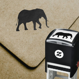 Tampon Auto-encreur Silhouette d'éléphant africain