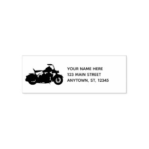 Tampon Auto-encreur Silhouette moto pour motards