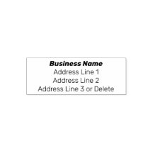 Simple Business Name and Return Address
