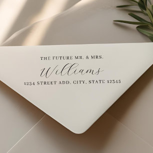 Tampon Auto-encreur Simple Élégant Le Futur M. et Mme Mariage