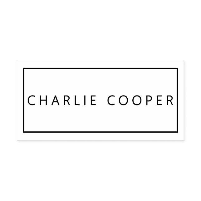 Tampon Auto-encreur Simple Elegant Minimalist #96Str Name Only Frame (Design)