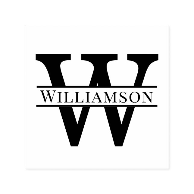 Tampon Auto-encreur Simple en gras unique Nom initial du monogramme #1 (Design)