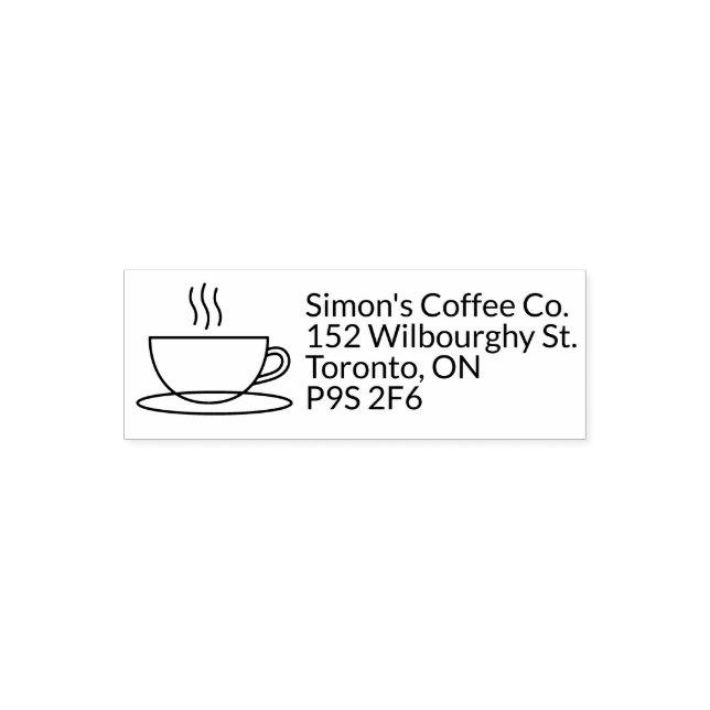 Tampon Auto-encreur Simple moderne Coffee Cup auto-encastré Timbre (Design)