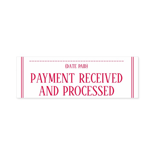 Tampon Auto-encreur Simple "PAIEMENT REÇU ET TRAITÉ" (Design)