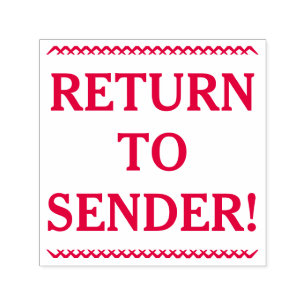 Tampon Auto-encreur Simple "RETOUR À SENDER !" Timbre en caoutchouc